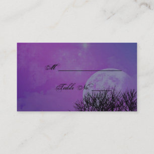 Elegante Lila Gothic Posh Wedding Platzkarten