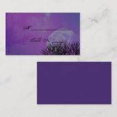 Elegante Lila Gothic Posh Wedding Platzkarten (Vorne/Hinten)