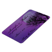 Elegante Lila gotische Hochzeit speichern Sie das Magnet (Linke Seite)