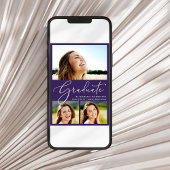 Elegante Lila Graduierungsparty Einladung