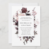 Elegante Lila Graublütenbibel Christliche Hochzeit Einladung (Vorderseite)