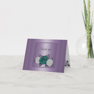ELEGANTE LILA GRENZÜBERSCHREITENDE ROSE DANK KARTE