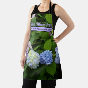 Elegante, lila-grüne, blühende Hydrangeas Schürze