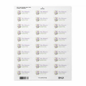 Elegante Lila grüne Wasserfarbenfloradresse (Vorne)