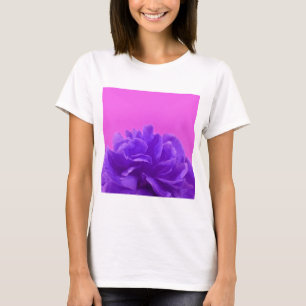 Elegante lila Himbeer-Blumen T-Shirt