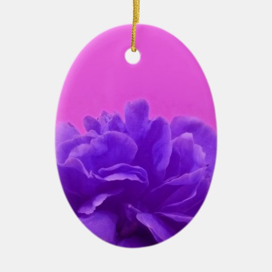 Elegante Lila Himbeere Keramikornament (Vorne)