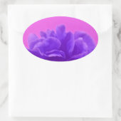 Elegante Lila Himbeere Ovaler Aufkleber (Tasche)