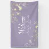 Elegante Lila Hochzeit Banner (Vertikal)