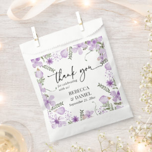 Elegante Lila Hochzeit der Wasserfarben Geschenktütchen