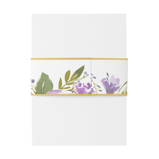 Elegante Lila Hochzeit der Wasserwelt Einladungsbanderole (Rückseitenbeispiel)