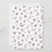 Elegante Lila Hochzeit Einladung (Rückseite)