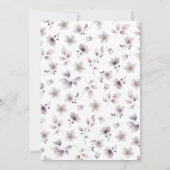 Elegante Lila Hochzeit Einladung (Rückseite)