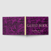 Elegante Lila Hochzeit Gästebuch (Voll)