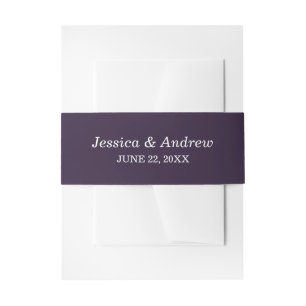 Elegante Lila Hochzeit Personalisiert Einladungsbanderole