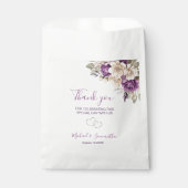 Elegante Lila Hochzeit und Hochzeit der Elfenbeink Geschenktütchen (Vorderseite)