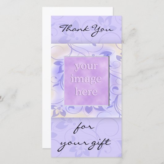 Elegante Lila Hochzeit Vielen Dank Dankeskarte (Vorne/Hinten)