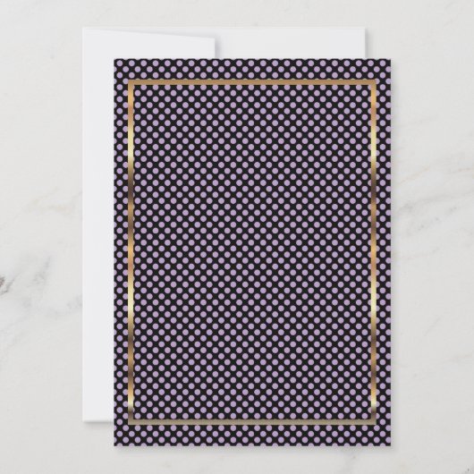 Elegante Lila Hochzeitseinladung Einladung (Rückseite)