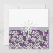 Elegante Lila Hochzeitsfeier Einladung (Vorderseite)