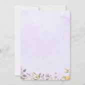 Elegante Lila Hochzeitsfeier Einladung (Rückseite)