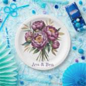 Elegante Lila Hochzeitsfeier Pappteller (Party)