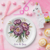 Elegante Lila Hochzeitsfeier Pappteller (Party)