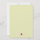 Elegante Lila Hochzeitsfeiern mit Flora und Fauna (Rückseite)