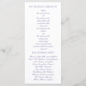 Elegante Lila Hochzeitsprogramme von Lace Lavender Programm (Rückseite)