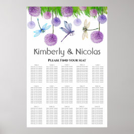 Elegante Lila Hochzeitsstiftung Poster