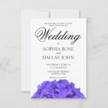 Elegante lila Hortensien Hochzeit