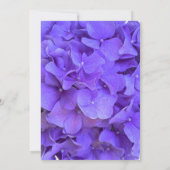 Elegante lila Hydrangea Hochzeit Einladung (Rückseite)