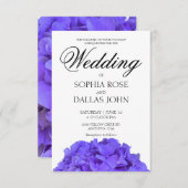 Elegante lila Hydrangea Hochzeit Einladung (Vorne/Hinten)
