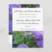 Elegante Lila Hydrangea Hochzeit Einladung (Vorne/Hinten)