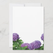 Elegante Lila Hydrangea-Hochzeit rettet das Datum Save The Date (Rückseite)