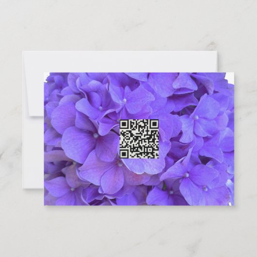 Elegante lila Hydrangea-UAWG Save The Date (Rückseite)
