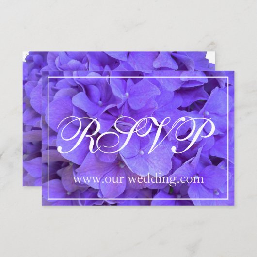 Elegante lila Hydrangea-UAWG Save The Date (Vorne/Hinten)