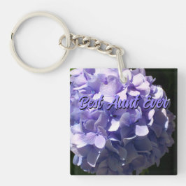 Elegante Lila Hydrangea violette Blumen Beste Tant Schlüsselanhänger