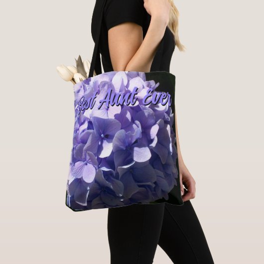 Elegante Lila Hydrangea violette Blumen Beste Tant Tasche (Von Nahem)