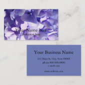 Elegante Lila Hydrangea Visitenkarte (Vorne/Hinten)