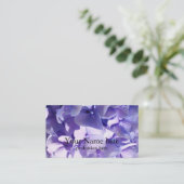 Elegante Lila Hydrangea Visitenkarte (Stehend Vorderseite)