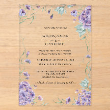 Elegante Lila Hydrangea Wasserfarbenflorale Hochze