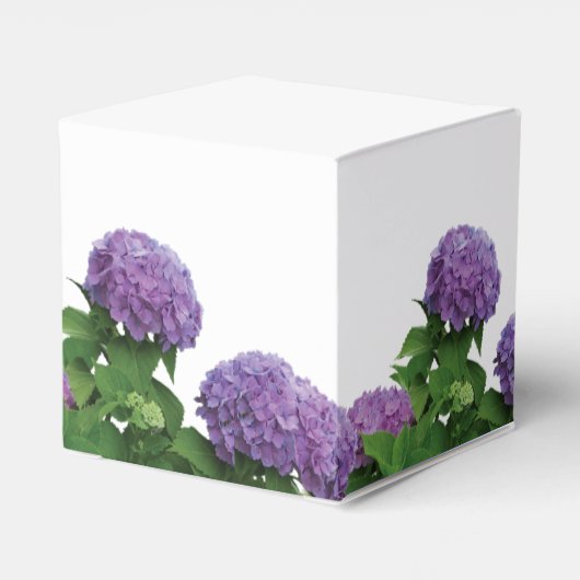 Elegante Lila Hydrangea Wedding Geschenkschachtel (Rückseite)