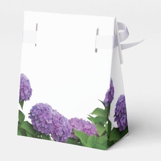 Elegante Lila Hydrangea Wedding Geschenkschachtel (Rückseite)