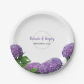 Elegante Lila Hydrangea Wedding Pappteller (Vorderseite)