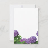 Elegante Lila Hydrangea Wedding RSVP Cards (Rückseite)
