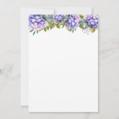 Elegante Lila Hydrangeas-Hochzeit Einladung (Rückseite)