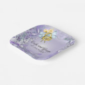 Elegante Lila individuell anpassbare Hochzeit/Verl Pappteller (Gewinkelt)