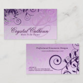 Elegante, Lila, individuell anpassbare Visitenkart Visitenkarte (Vorne/Hinten)