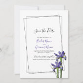 Elegante Lila Iris Wedding speichern das Datum Save The Date (Vorderseite)