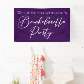 Elegante lila Junggesellinnen-Abschiedsparty Perso Banner (Insitu)