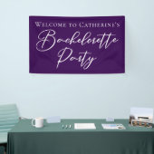 Elegante lila Junggesellinnen-Abschiedsparty Perso Banner (Messeveranstaltung)